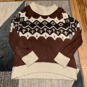 Aerie Holiday Fairisle Oversized Sweater